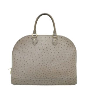 Louis Vuitton Gris Ostrich Alma GM Bag | AlmaBagz