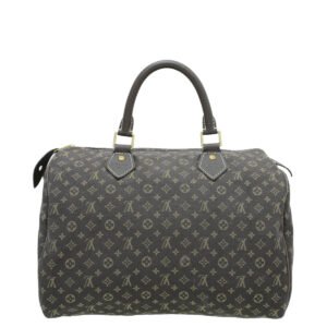 Louis Vuitton Brown Mini Lin Speedy 30 Bag | AlmaBagz