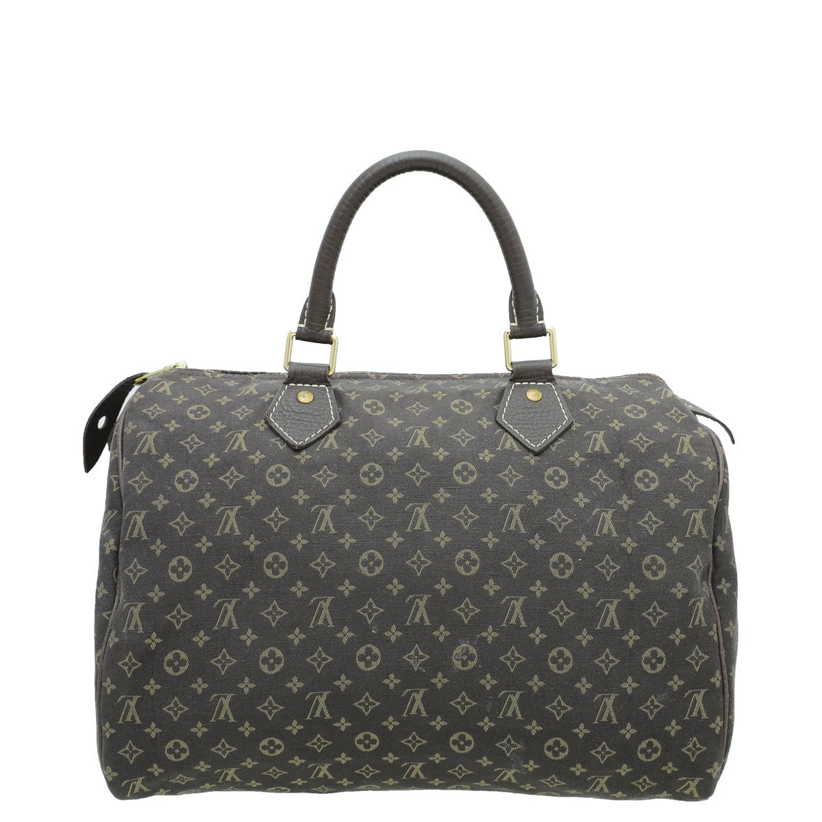 Louis Vuitton Brown Mini Lin Speedy 30 Bag | AlmaBagz