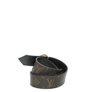 Louis Vuitton Monogram Black Circle Buckle Reversible 35mm Belt 30 | AlmaBagz