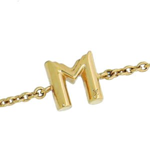 Louis Vuitton Gold Tone LV & Me Letter M Bracelet | AlmaBagz