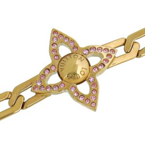 Louis Vuitton Gold Swarovski Crystal Flower Power Bracelet | AlmaBagz