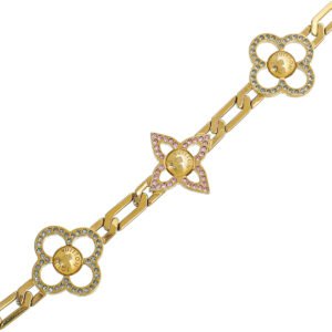 Louis Vuitton Gold Brass Flower Power Headband | AlmaBagz
