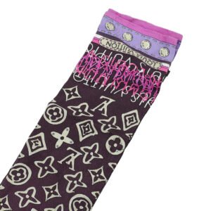 Louis Vuitton Purple Ombre Monogram Map Silk Bandeau | AlmaBagz