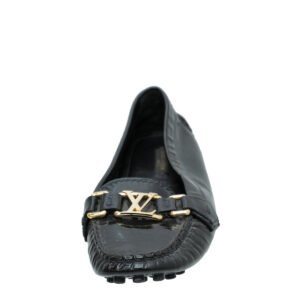 Louis Vuitton Noir Vernis Oxford Loafers 37 | AlmaBagz