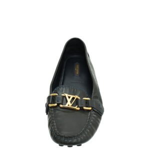 Louis Vuitton Navy Blue Vernis Oxford Loafer 37.5 | AlmaBagz