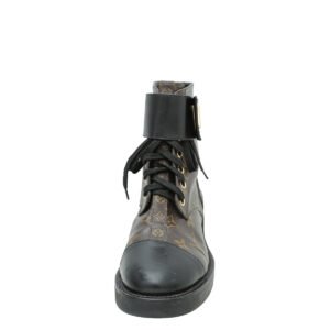 Louis Vuitton Monogram Black Wonderland Flat Ranger Boot 36.5 | AlmaBagz
