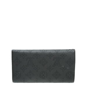 Louis Vuitton Black Monogram Mahina Perforated Wallet | AlmaBagz