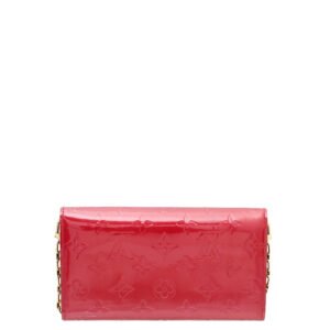 Louis Vuitton Framboise Monogram Vernis Sarah Chain Wallet | AlmaBagz