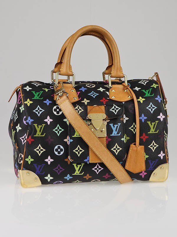 Louis Vuitton Monogram Multicolor Speedy 30 Black | AlmaBagz