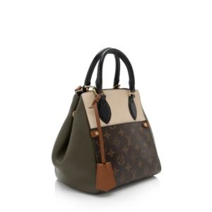 Louis Vuitton Calfskin Monogram Canvas Fold Tote PM (SHF-GYPLPT) | AlmaBagz