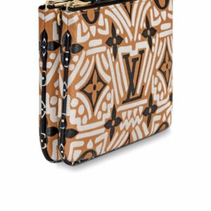 LOUIS VUITTON Monogram Crafty Double Zip Pochette | AlmaBagz