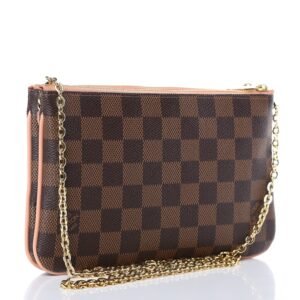 Louis Vuitton DAMIER EBÈNE Double Zip Pochette | AlmaBagz