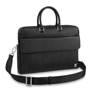 Louis Vuitton LV Men Alex Briefcase Embossed Taiga Cowhide Leather | AlmaBagz