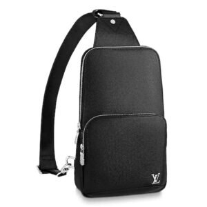 Louis Vuitton LV Men Avenue Sling Bag Taiga Leather-Black | AlmaBagz