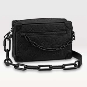 Louis Vuitton LV Men Mini Soft Trunk Bag Black Taurillon Cowhide Leather | AlmaBagz