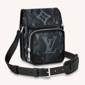 Louis Vuitton LV Men Nano Amazon Messenger Monogram Pastel Noir Coated Canvas | AlmaBagz