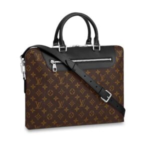 Louis Vuitton LV Men Porte-Documents Jour Monogram Macassar Canvas | AlmaBagz