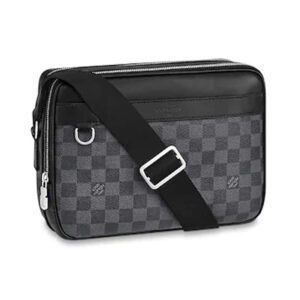 Louis Vuitton LV Men Trocadero Messenger Bag Damier Graphite Canvas | AlmaBagz