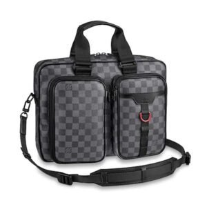 Louis Vuitton LV Men Utility Business Bag Damier Graphite Canvas | AlmaBagz