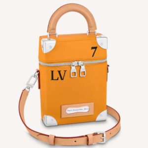 Louis Vuitton LV Men Vertical Soft Trunk Bag Saffron Yellow Cowhide Leather | AlmaBagz
