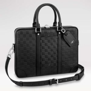 Louis Vuitton LV Uniisex Porte-Documents Voyage PM Black Damier Infini Cowhide Leather | AlmaBagz