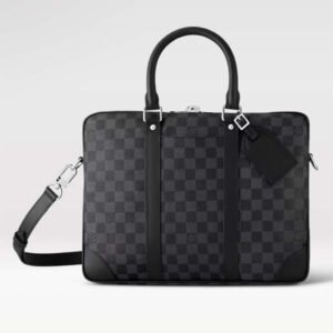 Louis Vuitton LV Uniisex Porte-Documents Voyage PM Damier Graphite Coated Canvas | AlmaBagz