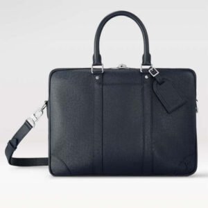 Louis Vuitton LV Uniisex Porte-Documents Voyage PM Midnight Blue Taiga Cowhide Leather | AlmaBagz