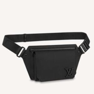 Louis Vuitton LV Unisex Aerogram Slingbag Black Grained Calf Leather | AlmaBagz