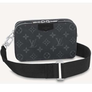 Louis Vuitton LV Unisex Alpha Wearable Wallet Monogram Eclipse Coated Canvas Cowhide | AlmaBagz