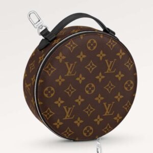 Louis Vuitton LV Unisex Audio Case Monogram Macassar Coated Canvas Black Cowhide | AlmaBagz