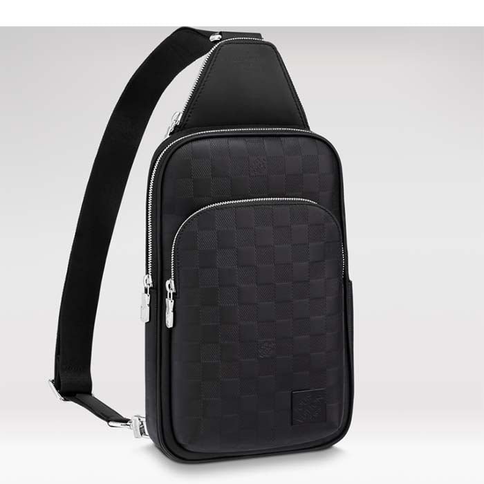 Louis Vuitton LV Unisex Avenue Sling Bag Black Damier Infini Cowhide Leather | AlmaBagz
