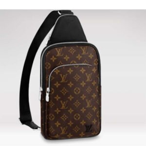 Louis Vuitton LV Unisex Avenue Sling Bag Brown Monogram Macassar Coated Canvas Cowhide | AlmaBagz