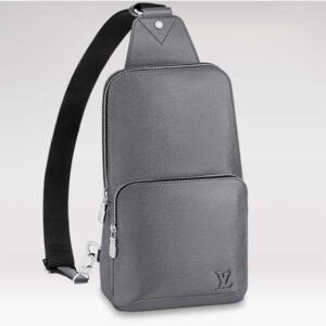 Louis Vuitton LV Unisex Avenue Sling Bag Grey Glacier Taiga Cowhide Leather | AlmaBagz