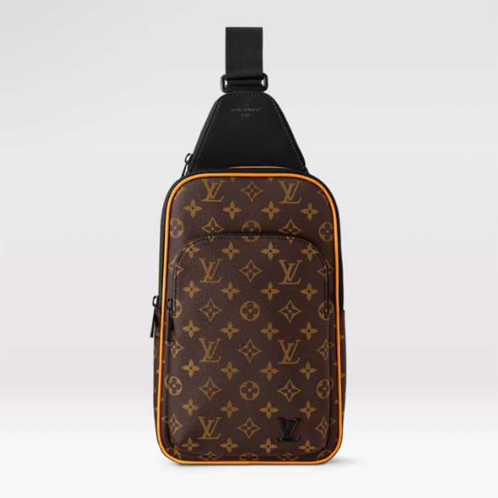 Louis Vuitton LV Unisex Avenue Sling Bag NM Radiant Sun Monogram Macassar Coated Canvas | AlmaBagz