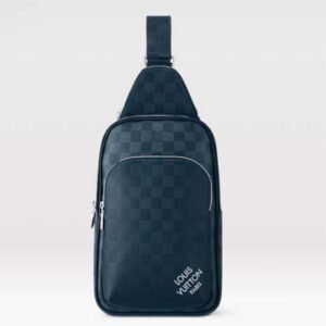 Louis Vuitton LV Unisex Avenue Slingbag Blue Sapphire Damier Infini Cowhide Leather Graphite Coated Canvas | AlmaBagz