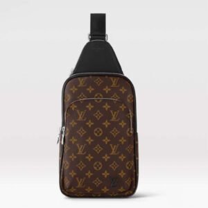 Louis Vuitton LV Unisex Avenue Slingbag NM Brown Monogram Macassar Coated Canvas | AlmaBagz
