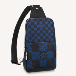 Louis Vuitton LV Unisex Avenue Slingbag Navy Blue Black Damier Infini 3D Cowhide | AlmaBagz
