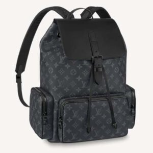Louis Vuitton LV Unisex Backpack Trio Monogram Eclipse Coated Canvas-Black | AlmaBagz