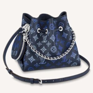 Louis Vuitton LV Unisex Bella Bag Navy Blue Mahina Calfskin | AlmaBagz