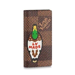 Louis Vuitton LV Unisex Brazza Wallet Giant Damier Ebene Canvas | AlmaBagz