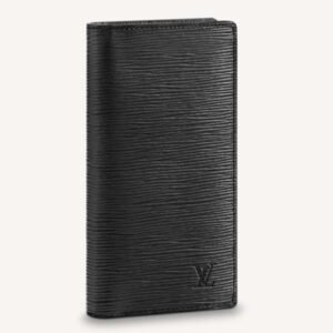 Louis Vuitton LV Unisex Brazza Wallet Supple Epi Leather Black | AlmaBagz