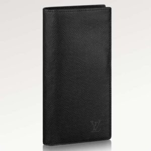 Louis Vuitton LV Unisex Brazza Wallet Taïga Leather Discreetly Stamped LV Initials | AlmaBagz
