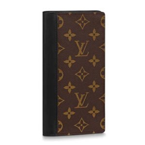 Louis Vuitton LV Unisex Brazza Wallet Monogram Macassar Coated Canvas | AlmaBagz
