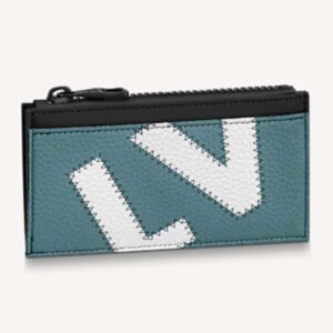 Louis Vuitton LV Unisex CC Holder Wallet Yelow Blue Taurillon Cowhide Leather | AlmaBagz