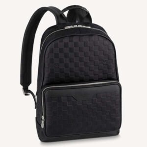 Louis Vuitton LV Unisex Campus Backpack Damier Infini Onyx Silver Cowhide Leather | AlmaBagz