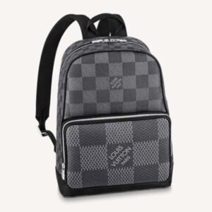 Louis Vuitton LV Unisex Campus Backpack Gray Damier Graphite 3D Coated Canvas | AlmaBagz