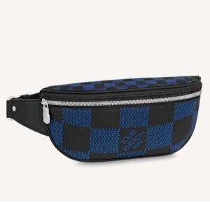 Louis Vuitton LV Unisex Campus Bumbag Navy Blue Black Damier Infini 3D Cowhide | AlmaBagz