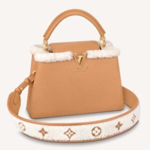 Louis Vuitton LV Women Capucines BB Bag Arizona Taurillon Leather Shearling | AlmaBagz