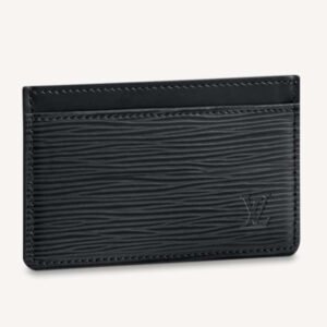 Louis Vuitton LV Unisex Card Holder Wallet Black Epi Leather | AlmaBagz